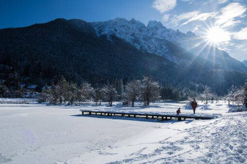 Lake Jasna in winter