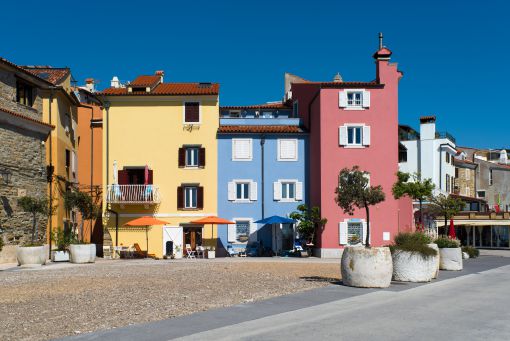 Piran colourful houses