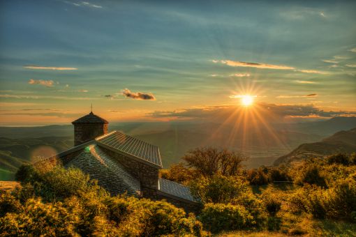 Sunset above Vipava valley